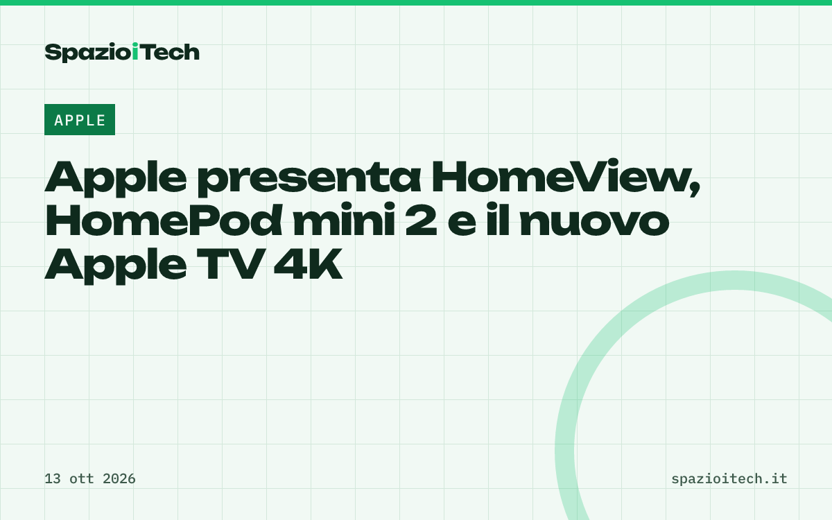Apple presenta HomeView, HomePod mini 2 e il nuovo Apple TV 4K