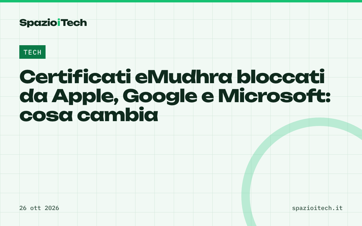 Certificati eMudhra bloccati da Apple, Google e Microsoft: cosa cambia