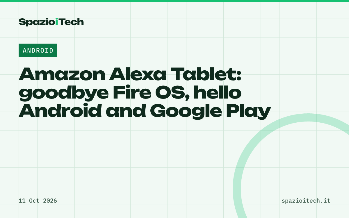 Amazon Alexa Tablet: goodbye Fire OS, hello Android and Google Play