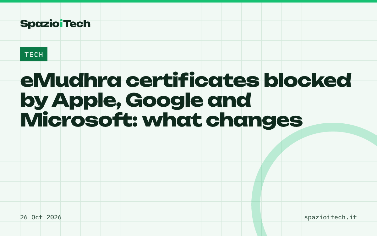 eMudhra certificates blocked by Apple, Google and Microsoft: what changes