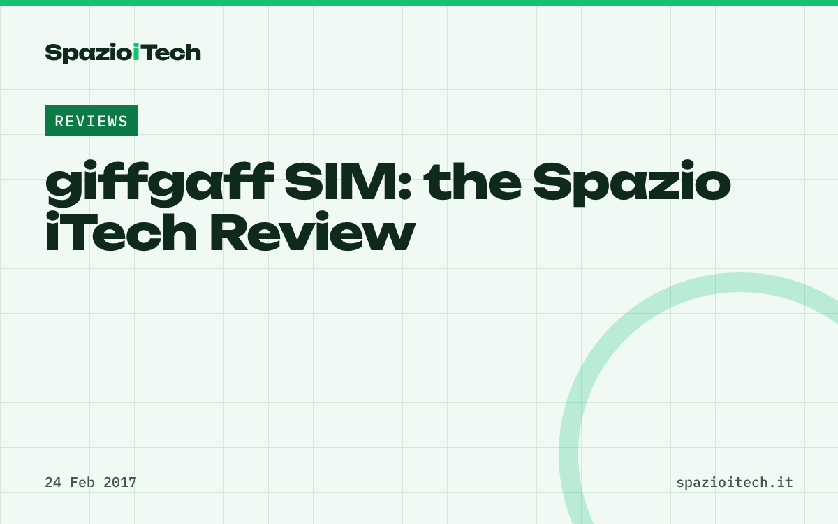 giffgaff SIM: the Spazio iTech Review
