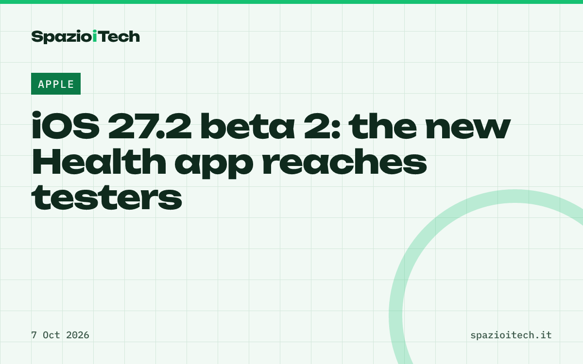iOS 27.2 beta 2: the new Health app reaches testers