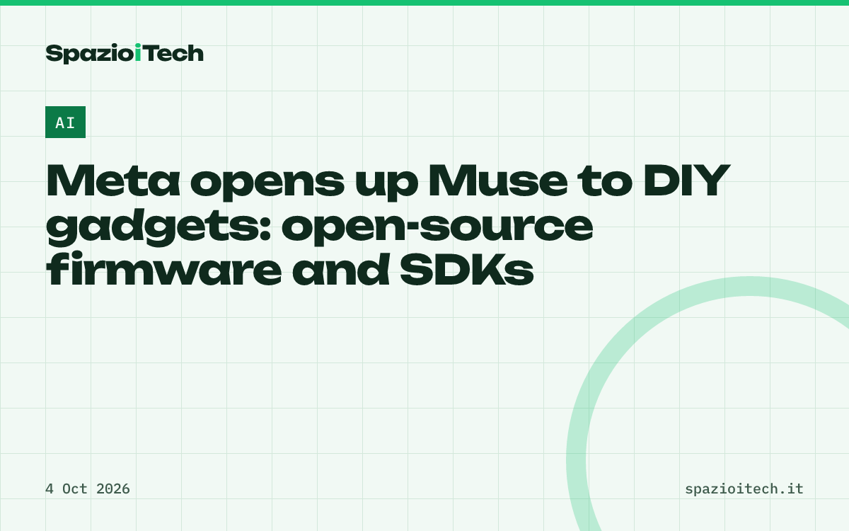Meta opens up Muse to DIY gadgets: open-source firmware and SDKs