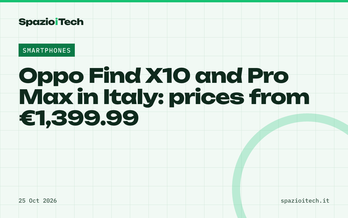 Oppo Find X10 and Pro Max in Italy: prices from €1,399.99