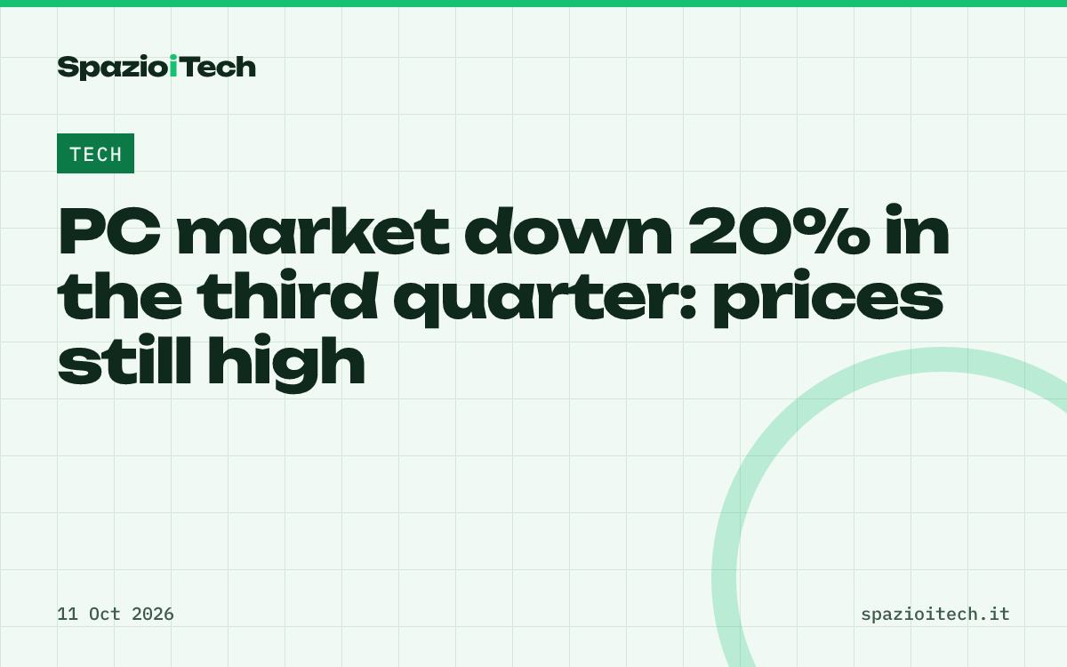 PC market down 20% in the third quarter: prices still high