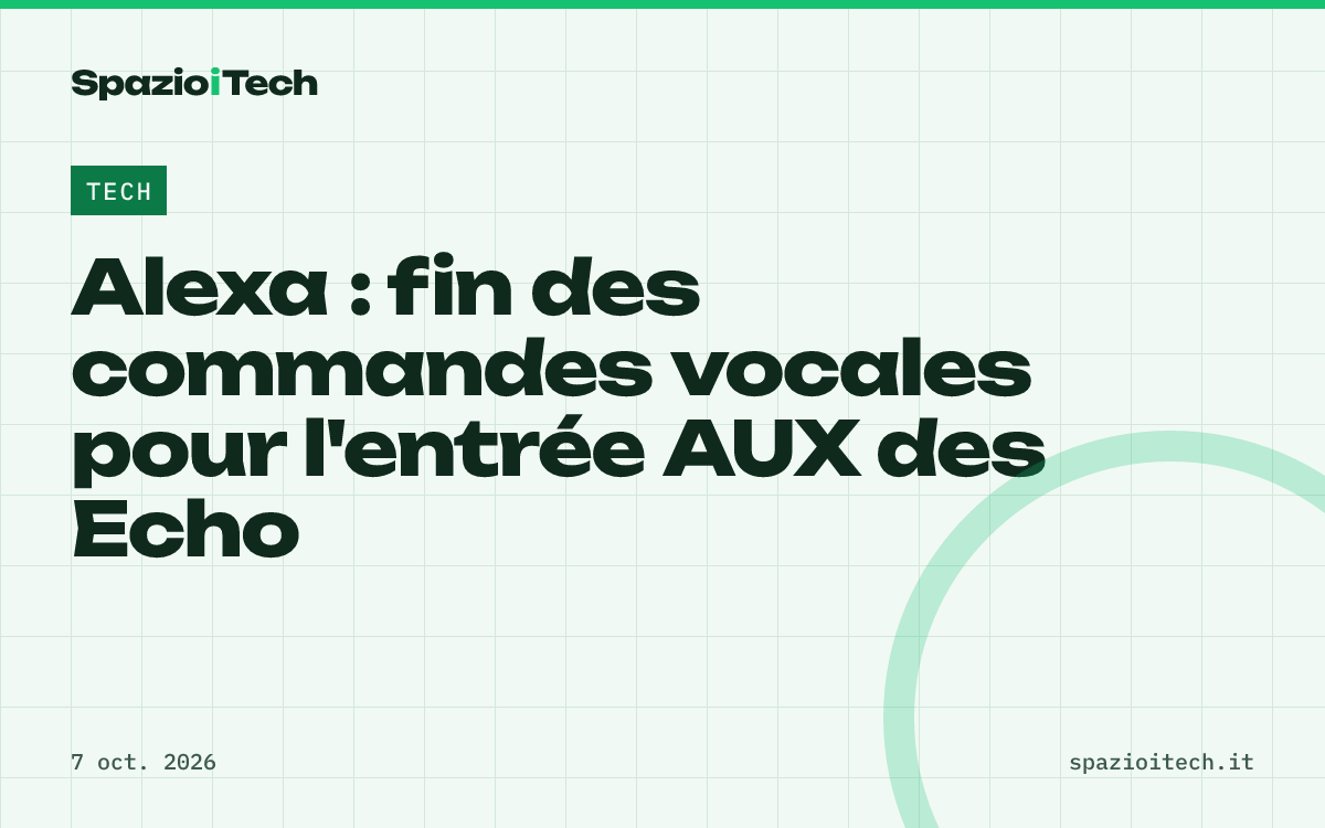 Alexa : fin des commandes vocales pour l'entrée AUX des Echo