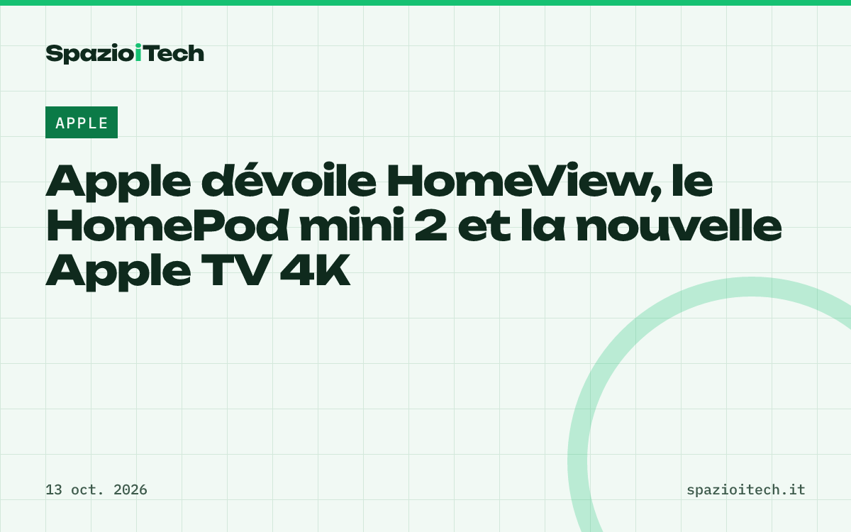 Apple dévoile HomeView, le HomePod mini 2 et la nouvelle Apple TV 4K