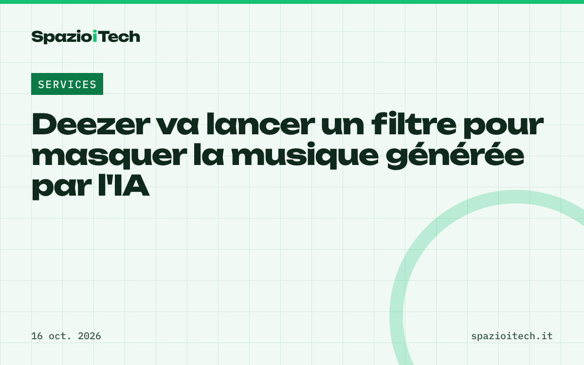 Deezer va lancer un filtre pour masquer la musique générée par l'IA