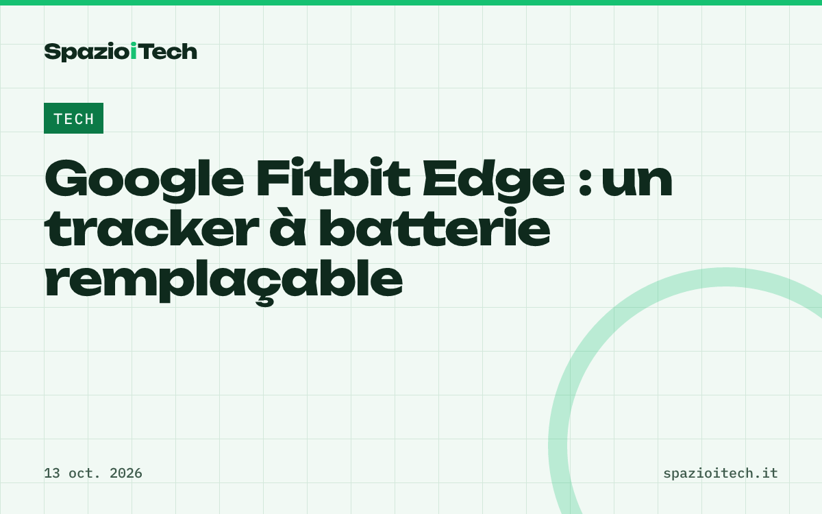 Google Fitbit Edge : un tracker à batterie remplaçable