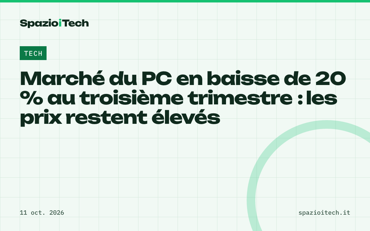 Marché du PC en baisse de 20 % au troisième trimestre : les prix restent élevés