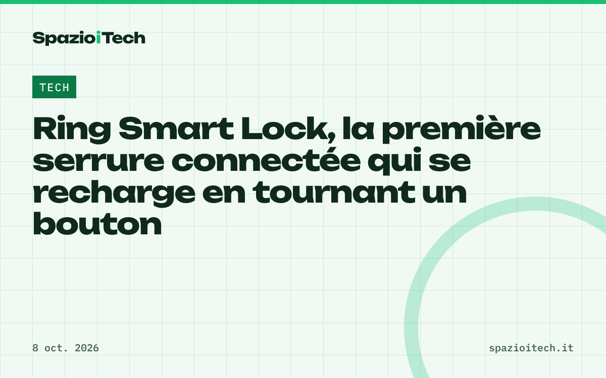 Ring Smart Lock, la première serrure connectée qui se recharge en tournant un bouton