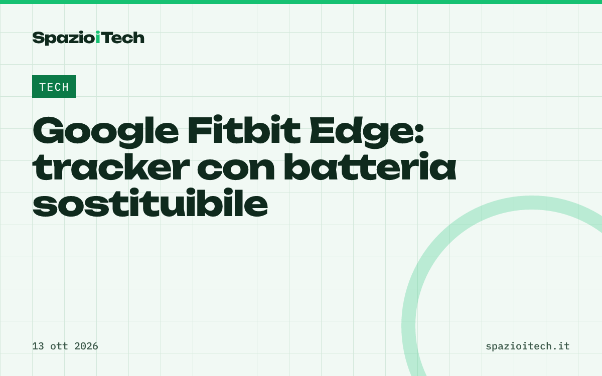 Google Fitbit Edge: tracker con batteria sostituibile