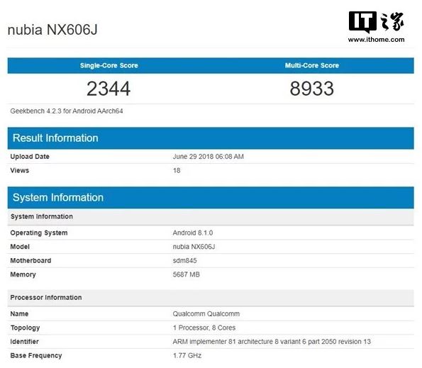 Nubia Z18