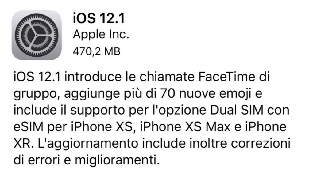 iOS 12.1