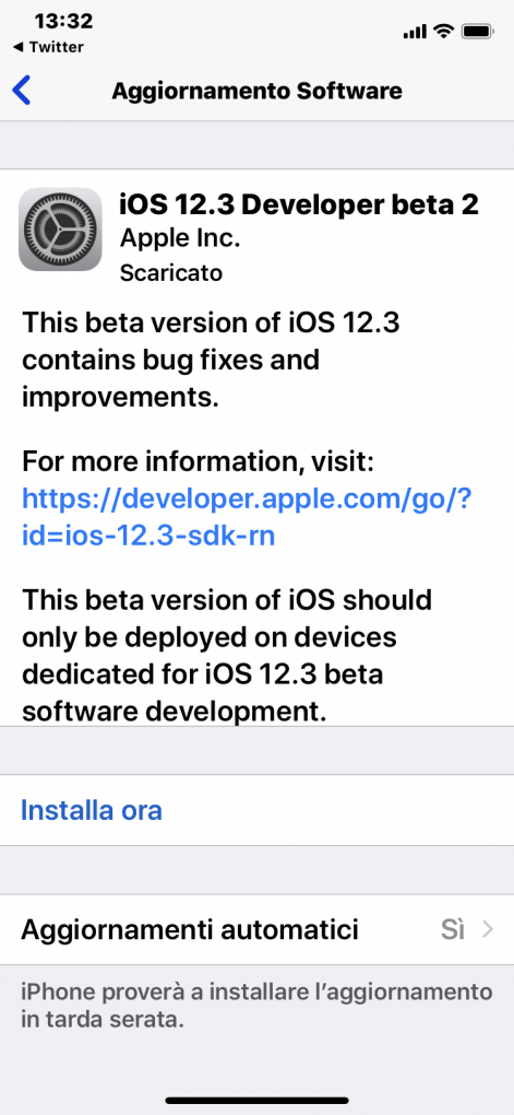 iOS Beta Developer 2