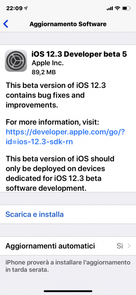 iOS Beta Developer 5