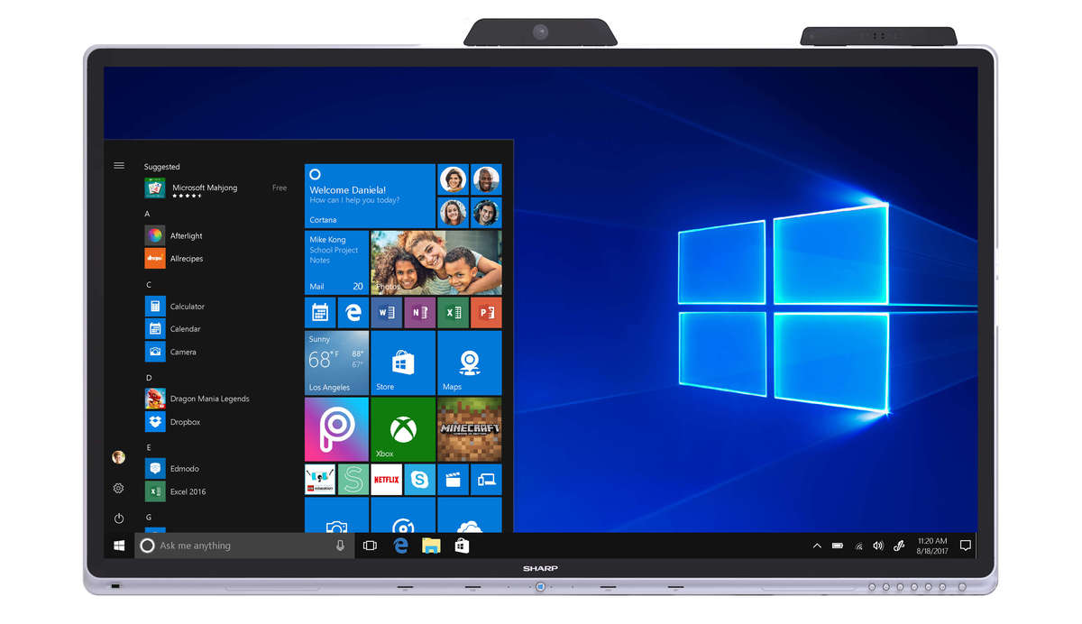 Sharp Windows Collaboration display