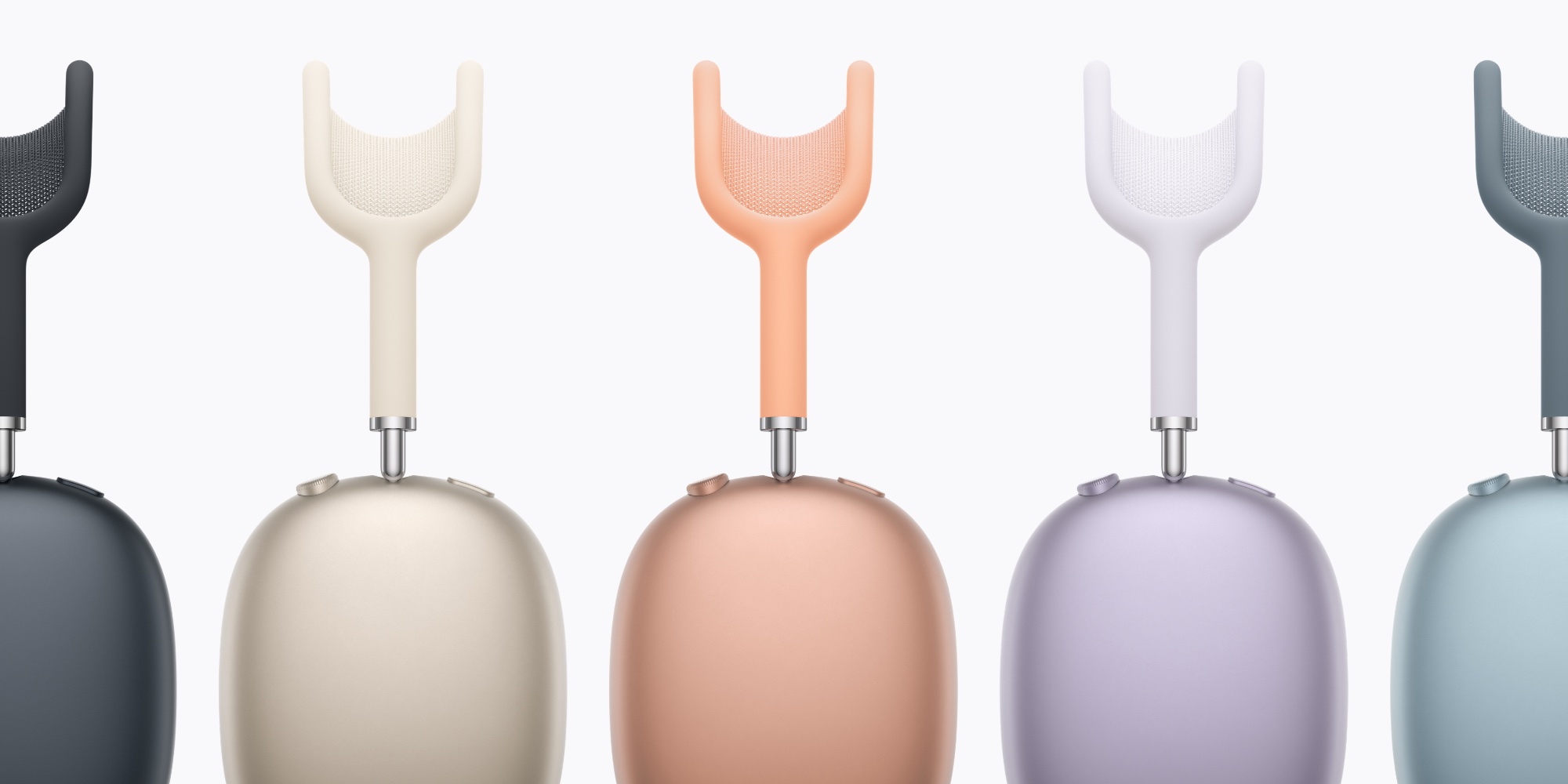 AirPods Max 2 in tutti i colori disponibili: Mezzanotte, Galassia, Arancione, Viola e Blu