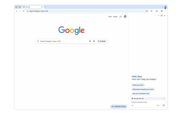 Gemini arriva in Chrome: espansione globale e 50 lingue