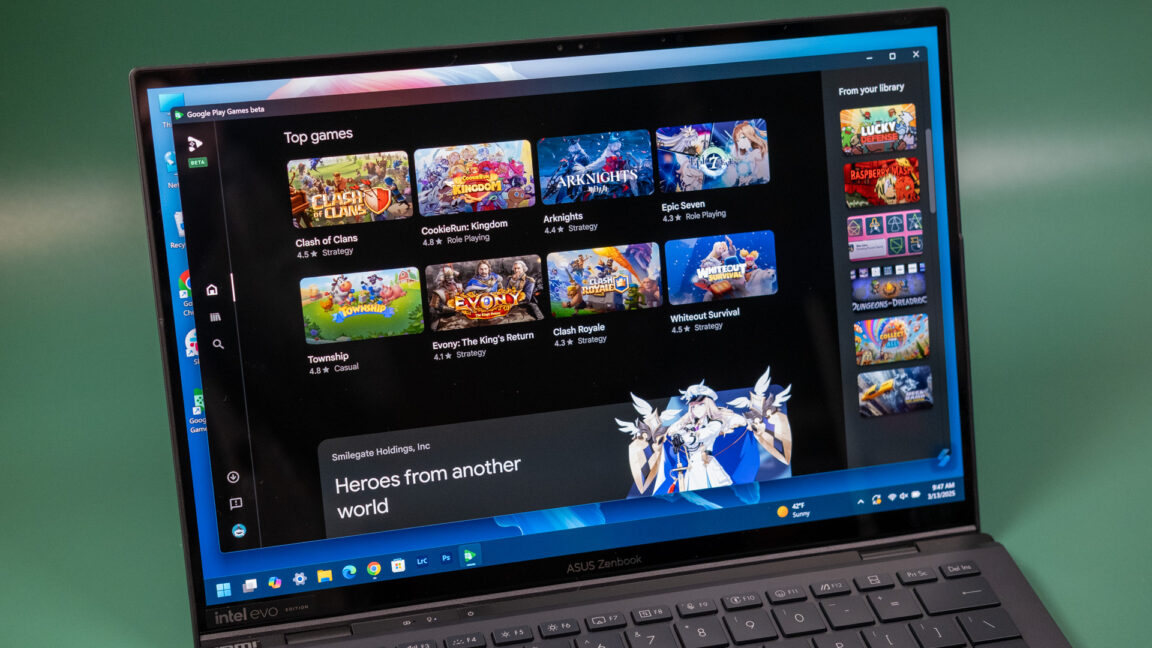 Google Play Games su PC: nuovi giochi premium e cross-buy