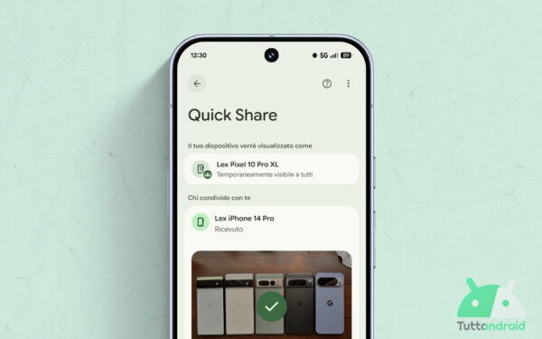Quick Share 2026: Google aggiunge sicurezza con step extra