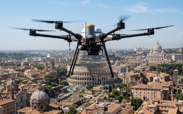 Roma: primo drone cargo autorizzato sui centri urbani nel 2026