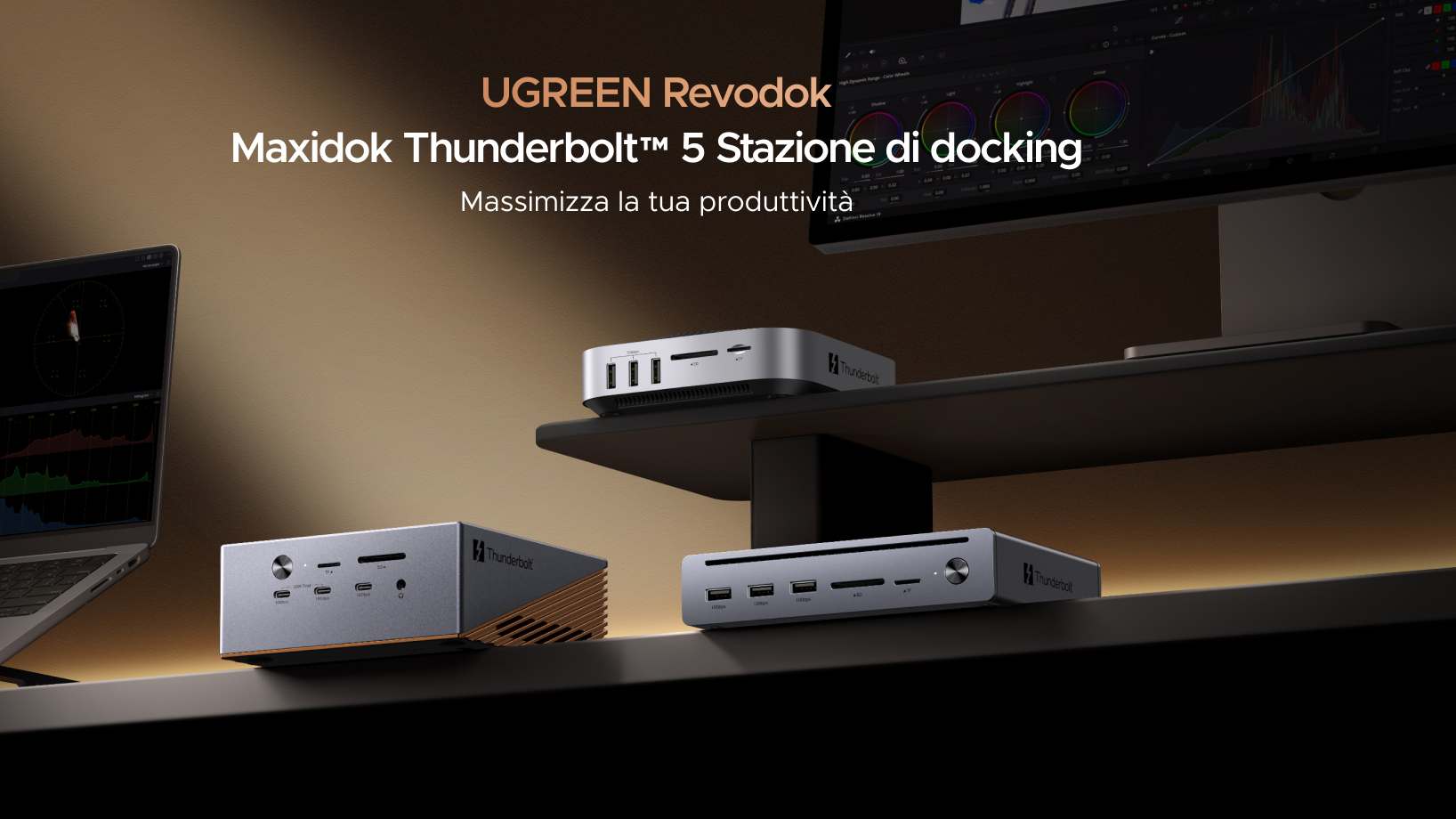 UGREEN Maxidok 2026: tre dock Thunderbolt 5