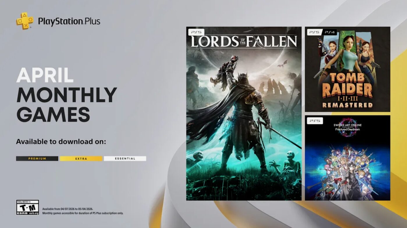 PS Plus aprile 2026: Lords of the Fallen e Tomb Raider