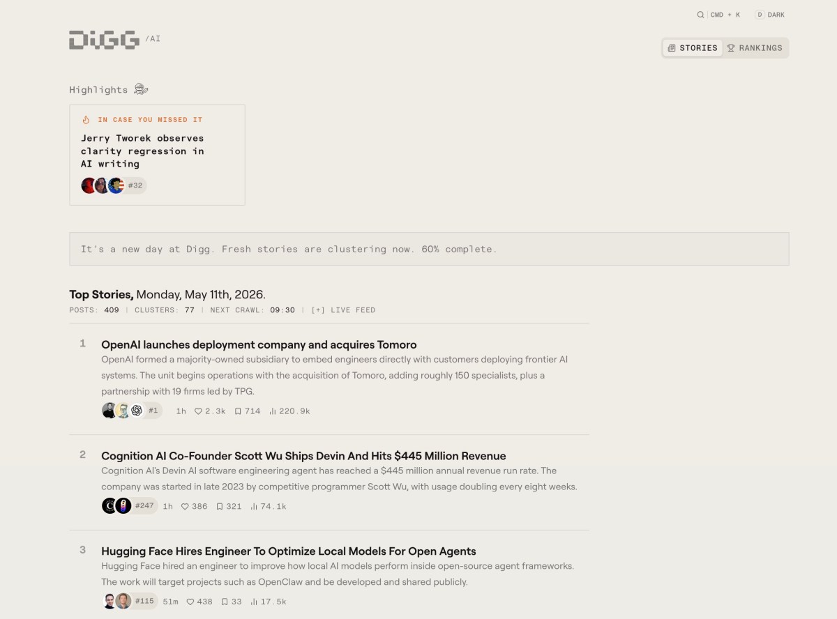Digg 2026: L'AI salverà l'aggregazione di notizie?