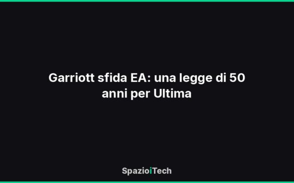 Garriott sfida EA: una legge di 50 anni per Ultima