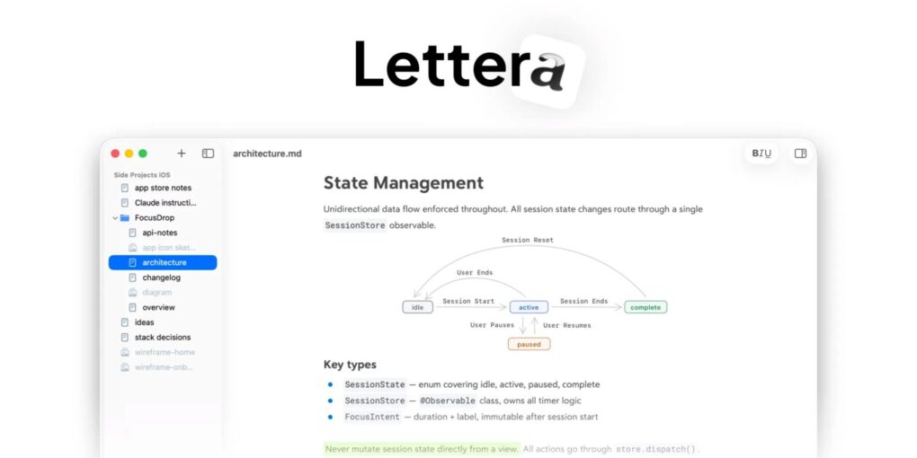 Lettera 2026: il markdown editor che sfida i dogmi