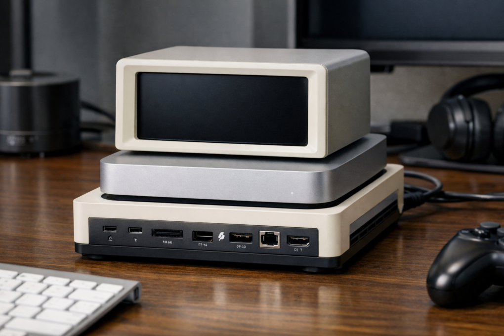 Mac mini reinventato: il dock retrò che lo trasforma
