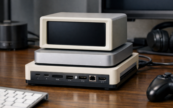 Mac mini reinventato: il dock retrò che lo trasforma