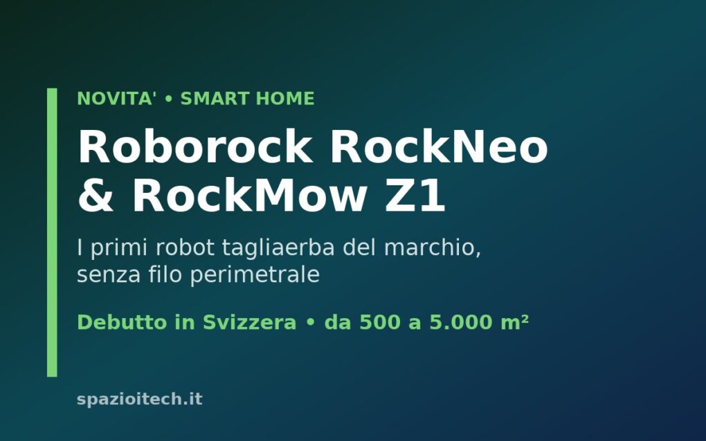 Roborock RockNeo e RockMow Z1 robot tagliaerba in Svizzera