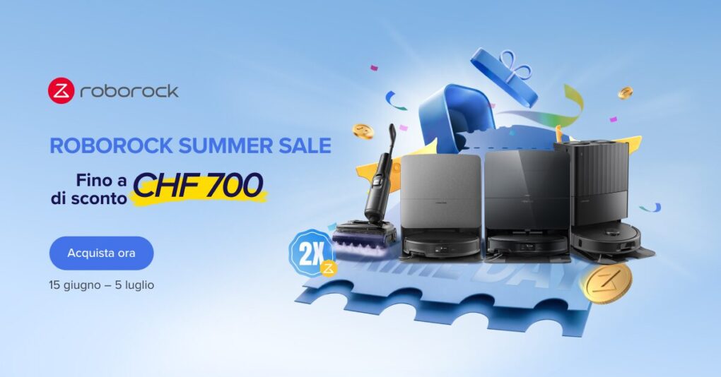 Roborock Summer Sale 2026: sconti fino al 52% su robot aspirapolvere in Svizzera