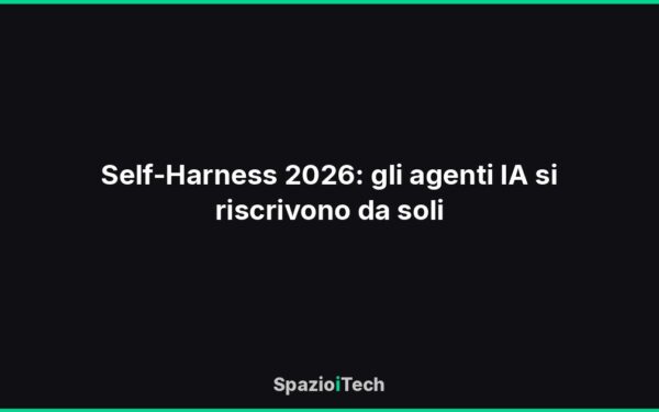 Self-Harness 2026: gli agenti IA si riscrivono da soli