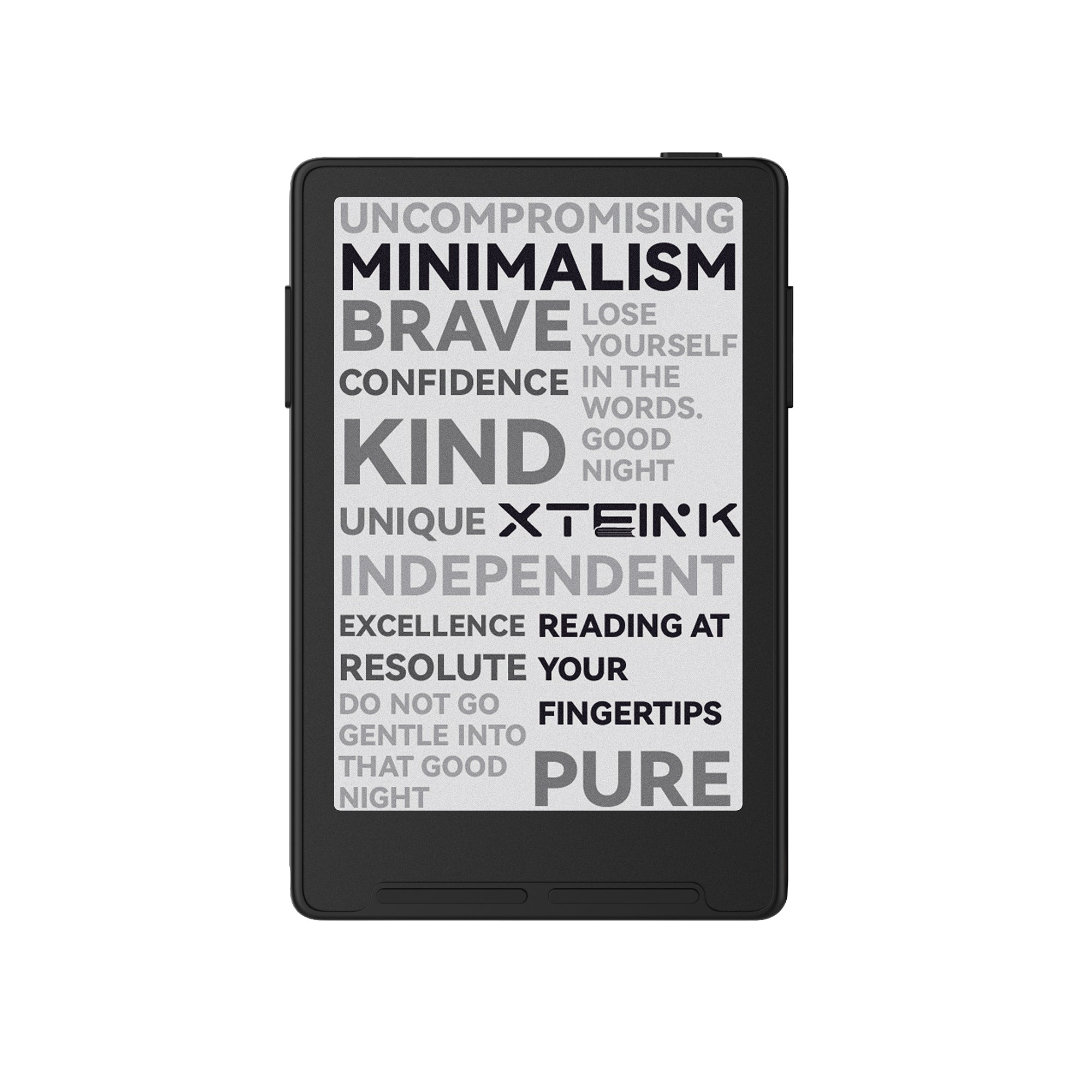 Xteink X3 nero, mini lettore e-ink da 3,7 pollici, fronte