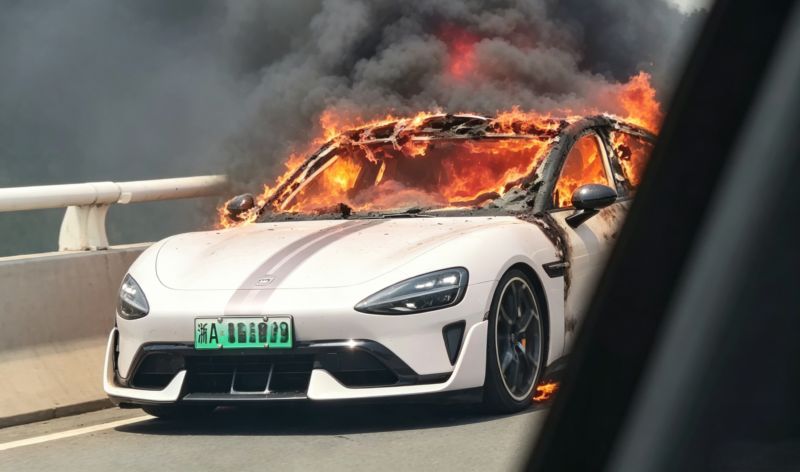 Xiaomi SU7 Ultra in fiamme: non è colpa della batteria