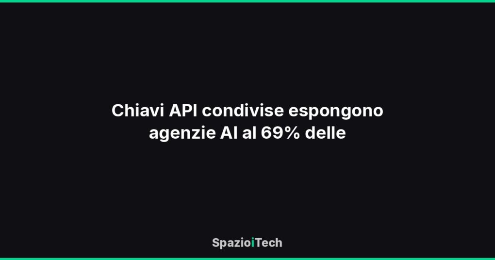 Chiavi API condivise espongono agenzie AI al 69% delle