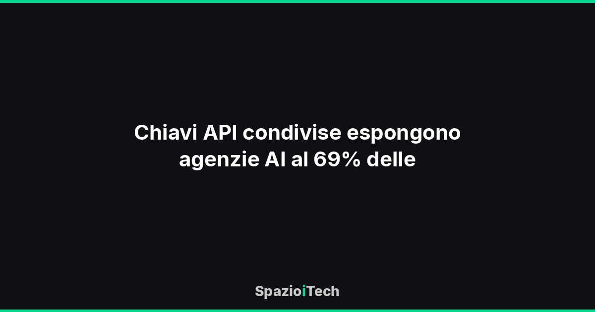 Chiavi API condivise espongono agenzie AI al 69% delle