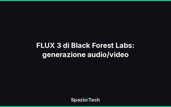 FLUX 3 di Black Forest Labs: generazione audio/video
