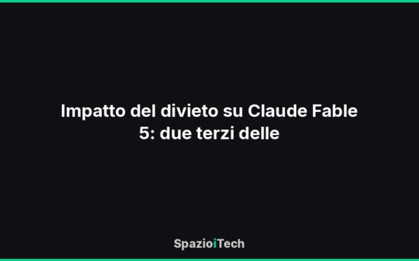 Impatto del divieto su Claude Fable 5: due terzi delle