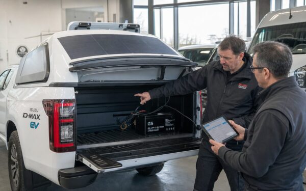 Pickup elettriche: Isuzu D-Max EV con pannelli solari