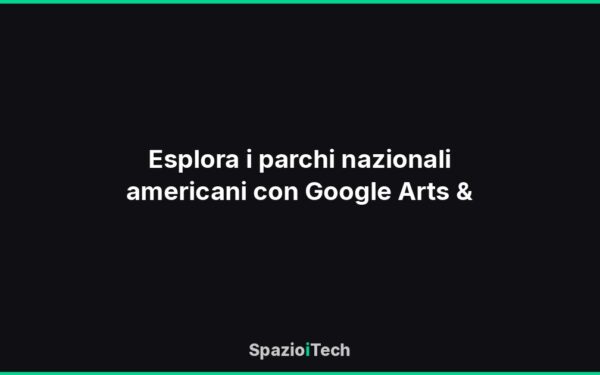 Esplora i parchi nazionali americani con Google Arts &