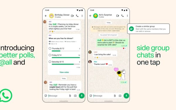 WhatsApp aggiunge tag '@all' ai gruppi